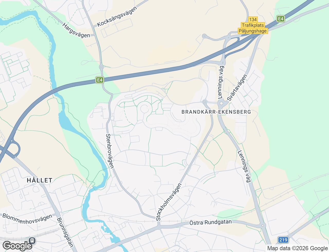 Karta över Mariebergsvägen 75 i 66 Nyköping