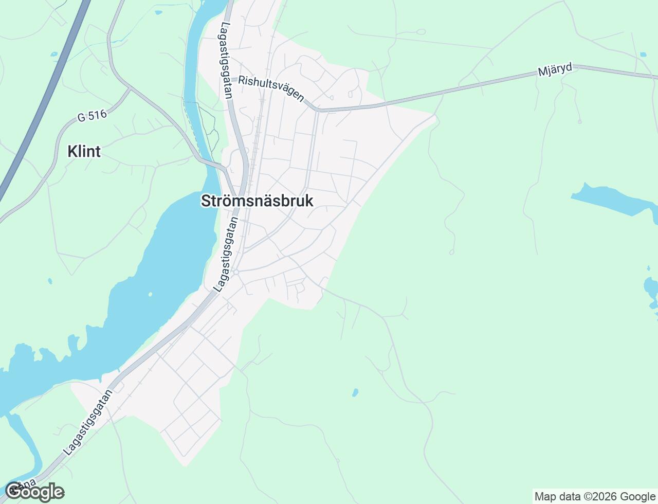 Karta över Sankt Sigfridsvägen 26A i 32 Strömsnäsbruk