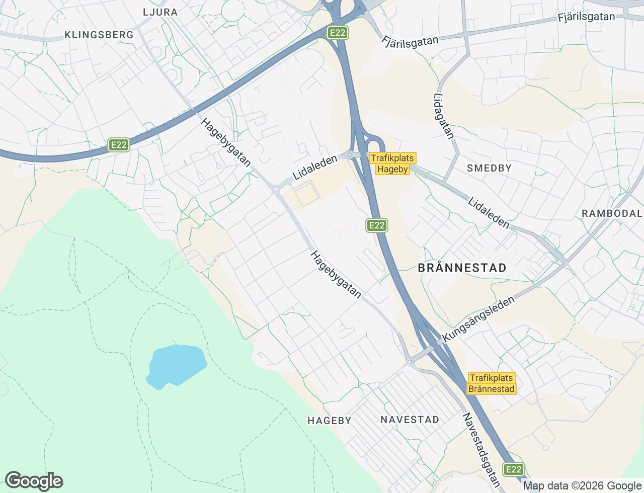 Karta över Hagebygatan 183 i 62 Norrköping