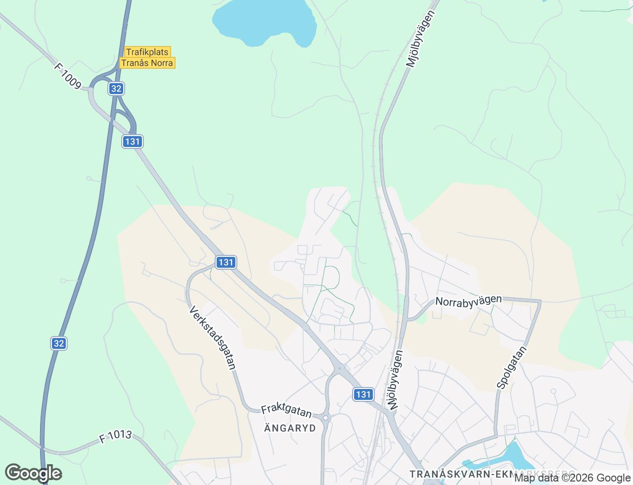 Karta över Beckhemsvägen 23 i 42 Tranås