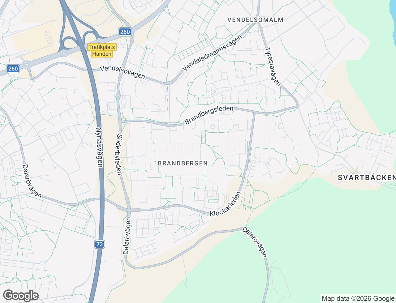 Karta över Norra Kronans Gata 427 i 60 Brandbergen