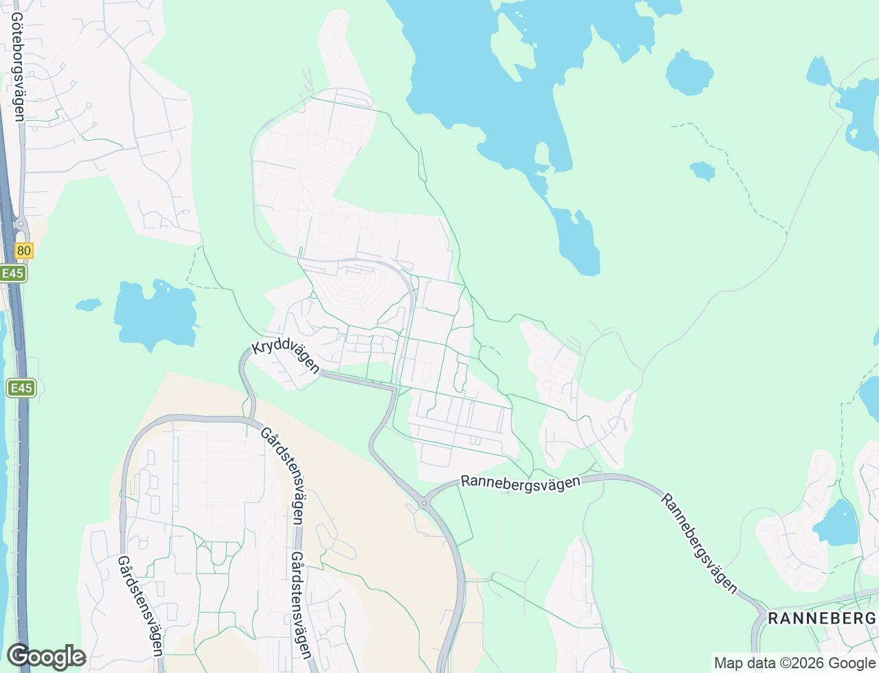 Karta över Senapsgatan 19 i 43 Angered
