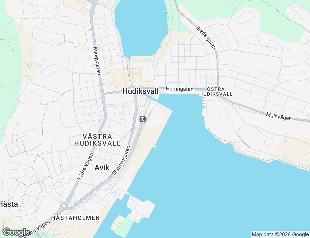 Karta över Magasinsgatan 18C i 45 Hudiksvall