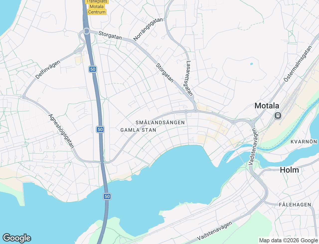 Karta över Nedre Rådmansgatan 9 i 31 Motala