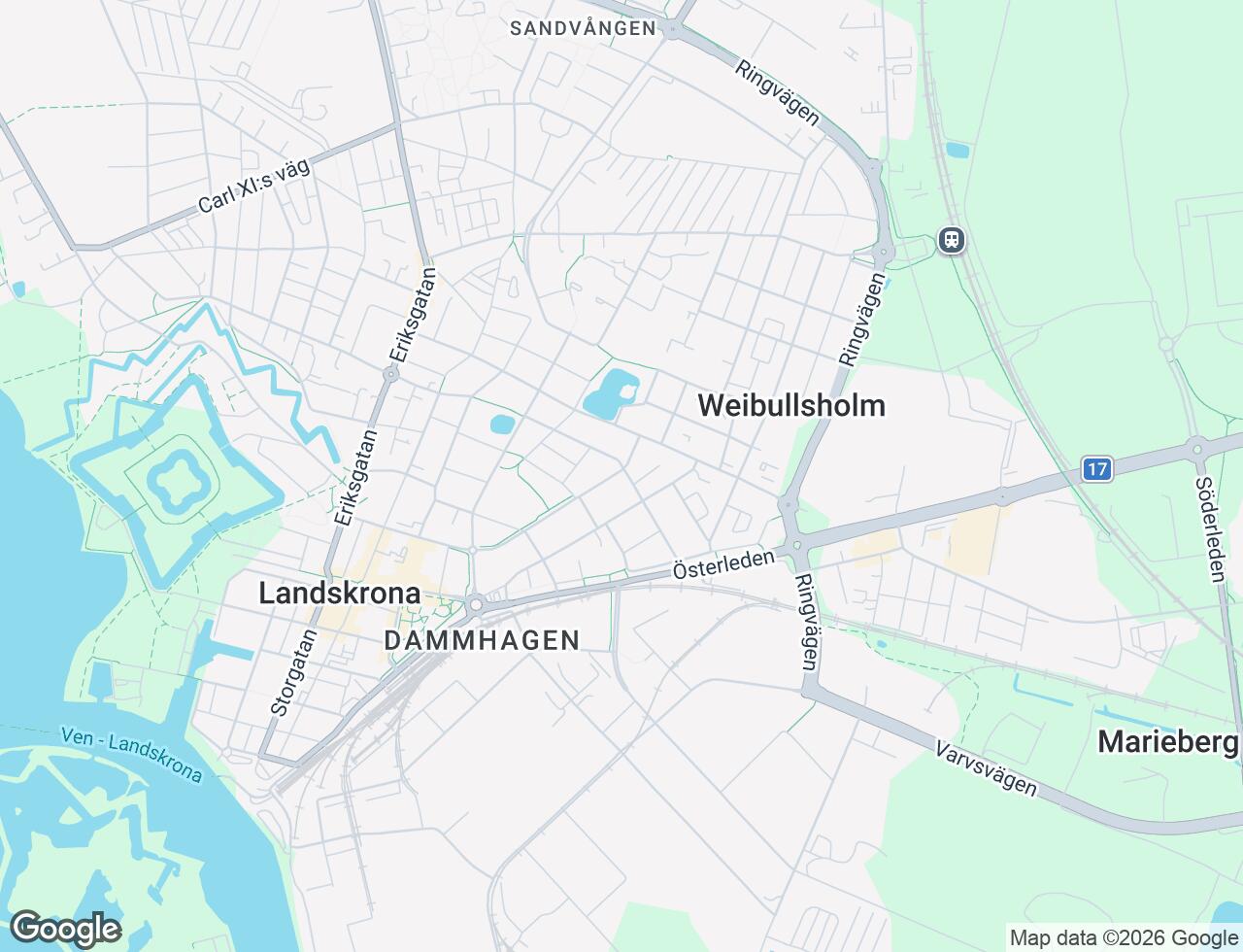 Karta över Viktoriagatan 2 i 35 Landskrona