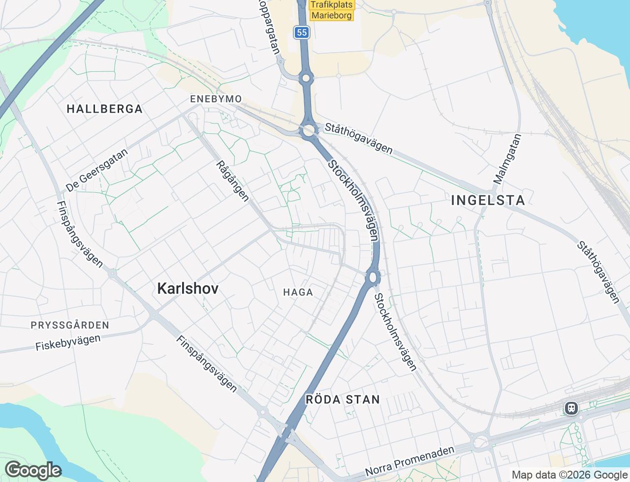 Karta över Norralundsgatan 53 i 14 Norrköping