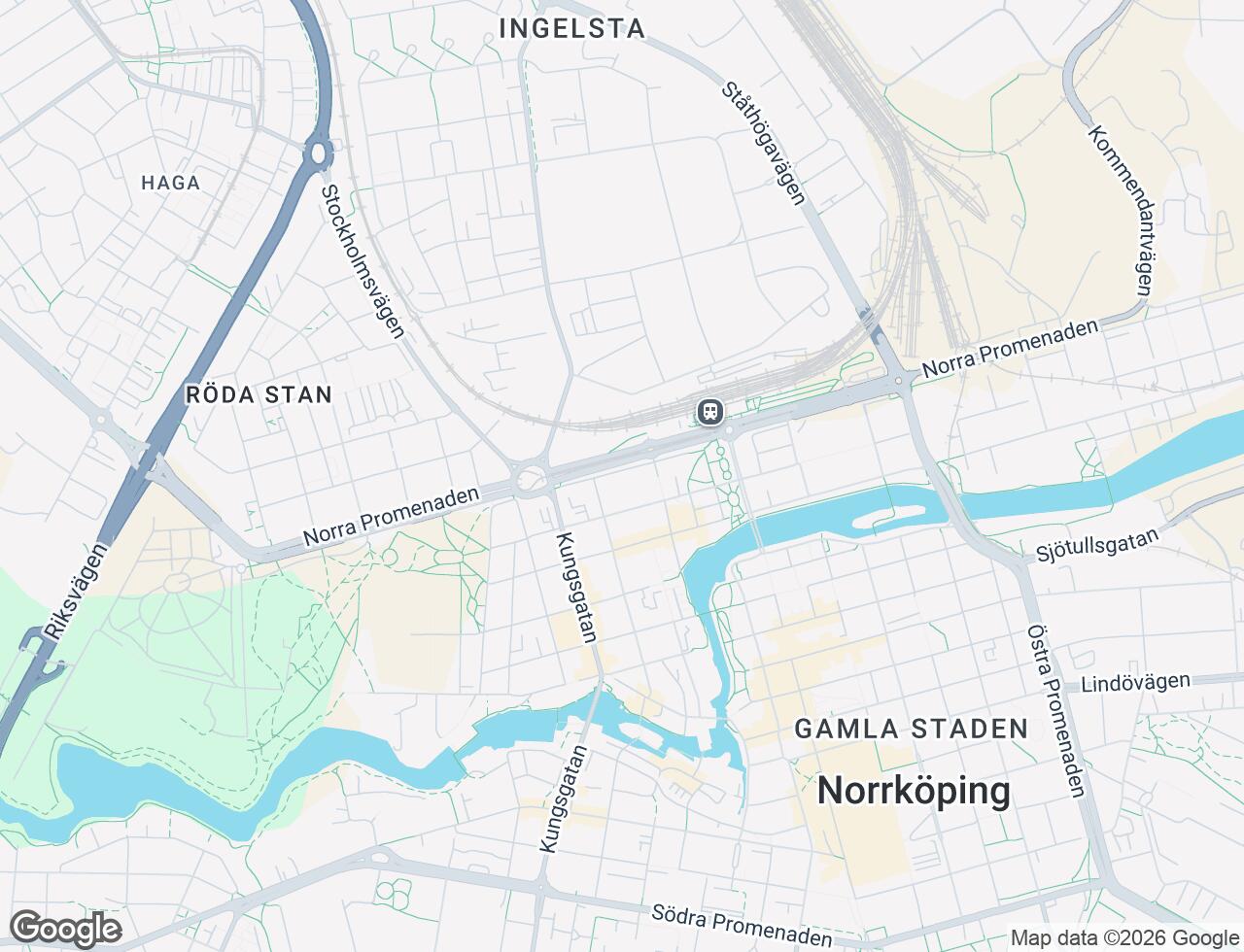 Karta över Slottsgatan 136 i 22 Norrköping