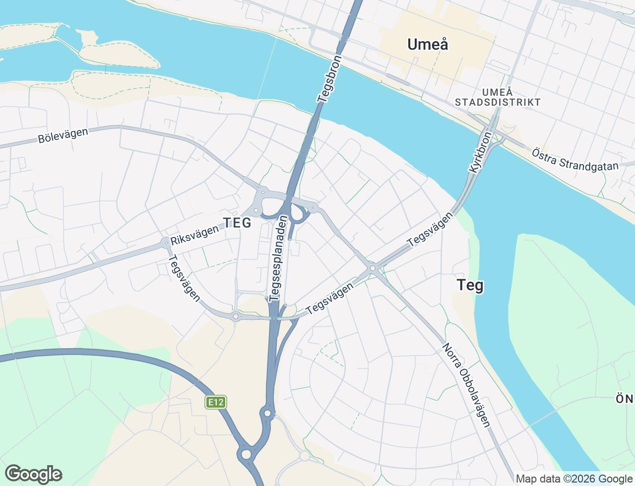Karta över Länsmansvägen 6A i 20 Umeå