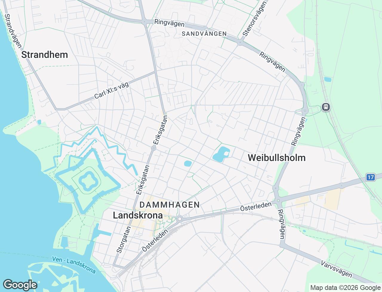 Karta över Föreningsgatan 59 i 36 Landskrona