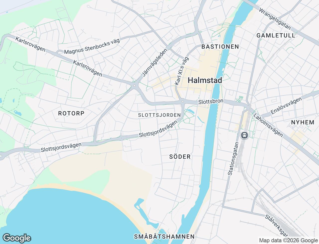 Karta över Skepparegatan 19 i 36 Halmstad