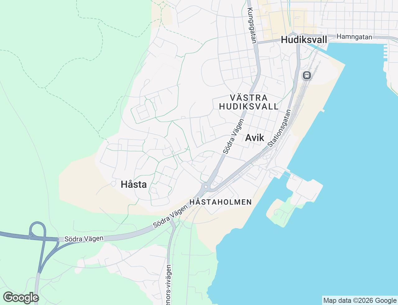 Karta över Vallvägen 15A i 42 Hudiksvall