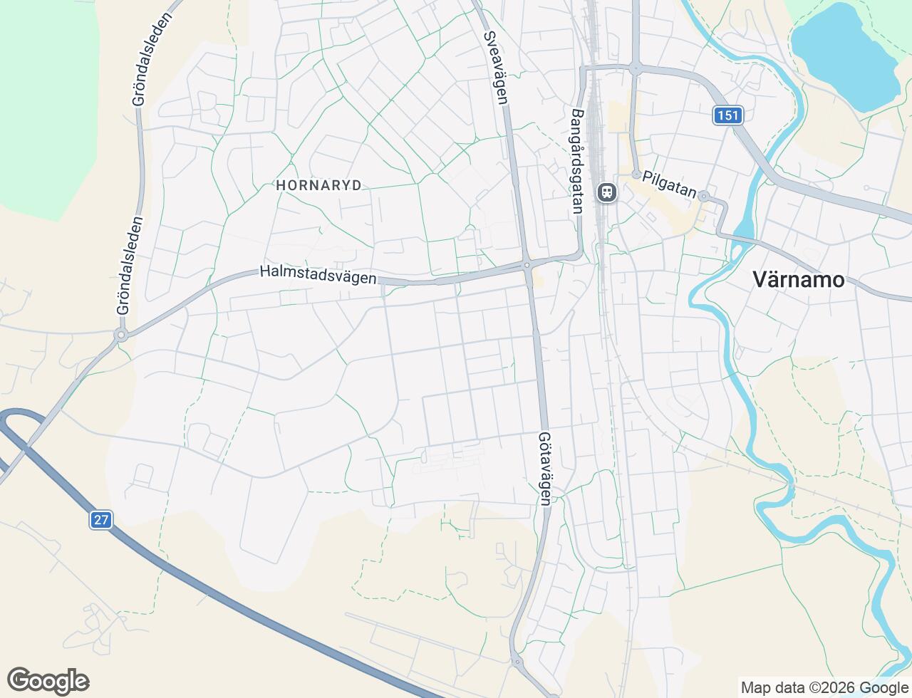 Karta över Grevevägen 18 i 52 Värnamo