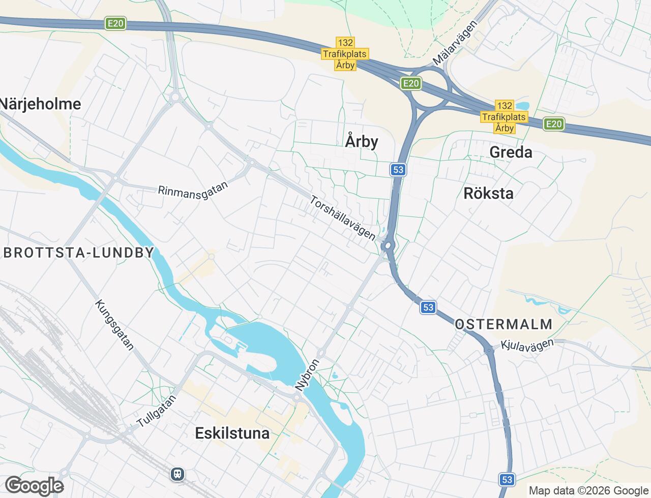 Karta över Eleonoragatan 19 i 44 Eskilstuna