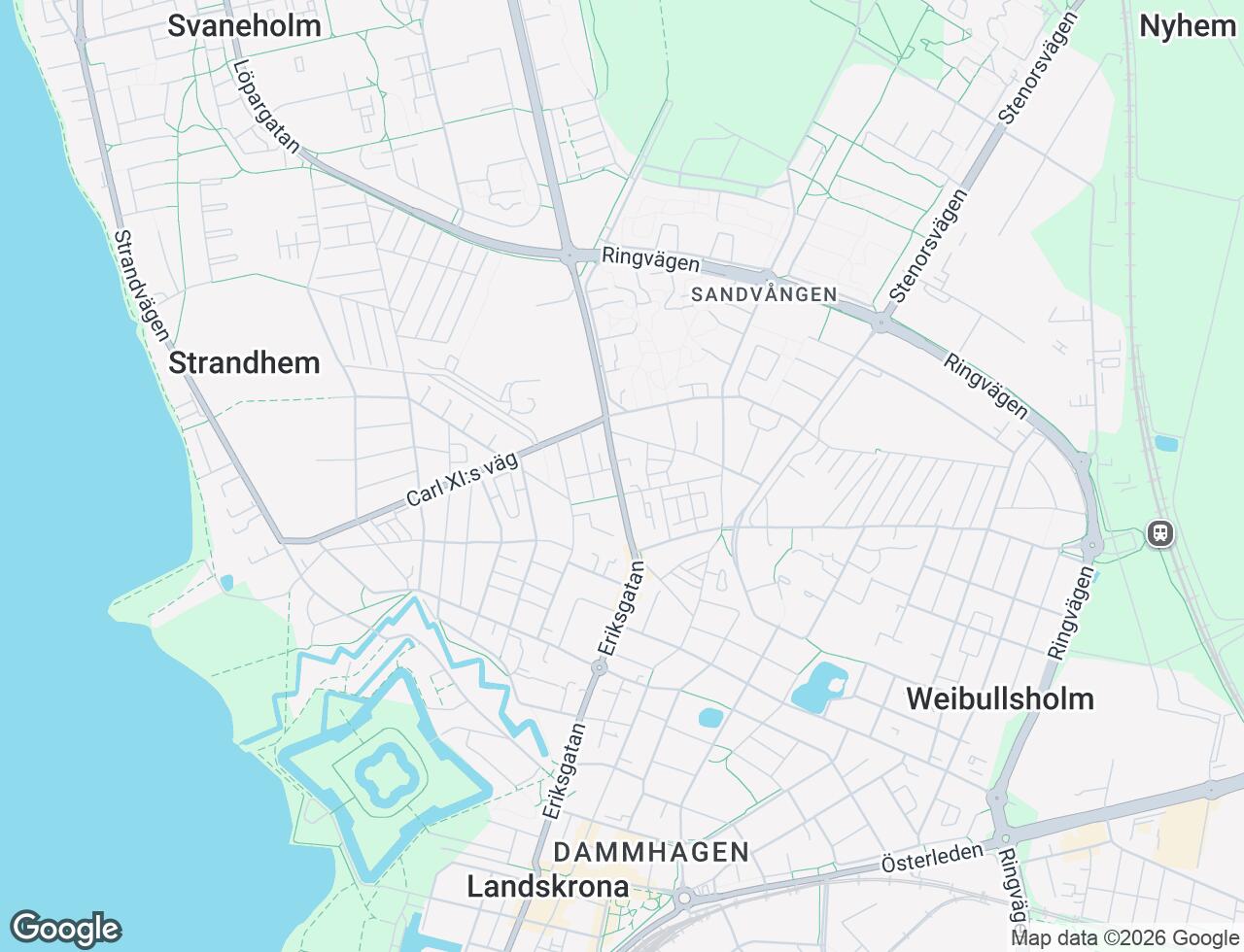 Karta över Norra Infartsgatan 52 i 40 Landskrona