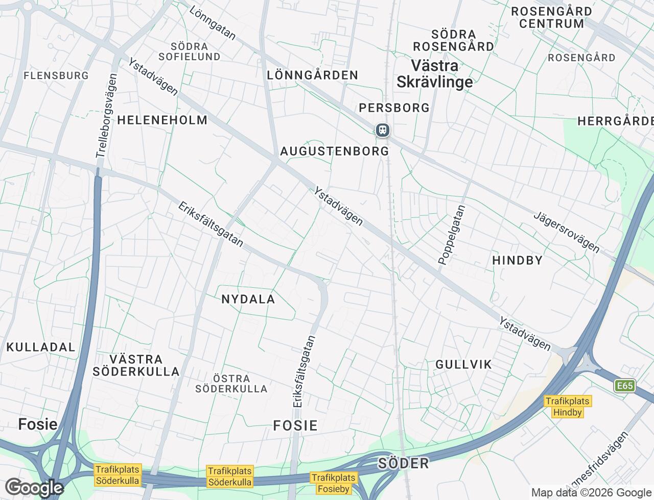 Karta över Nydalavägen 3G i 58 Malmö