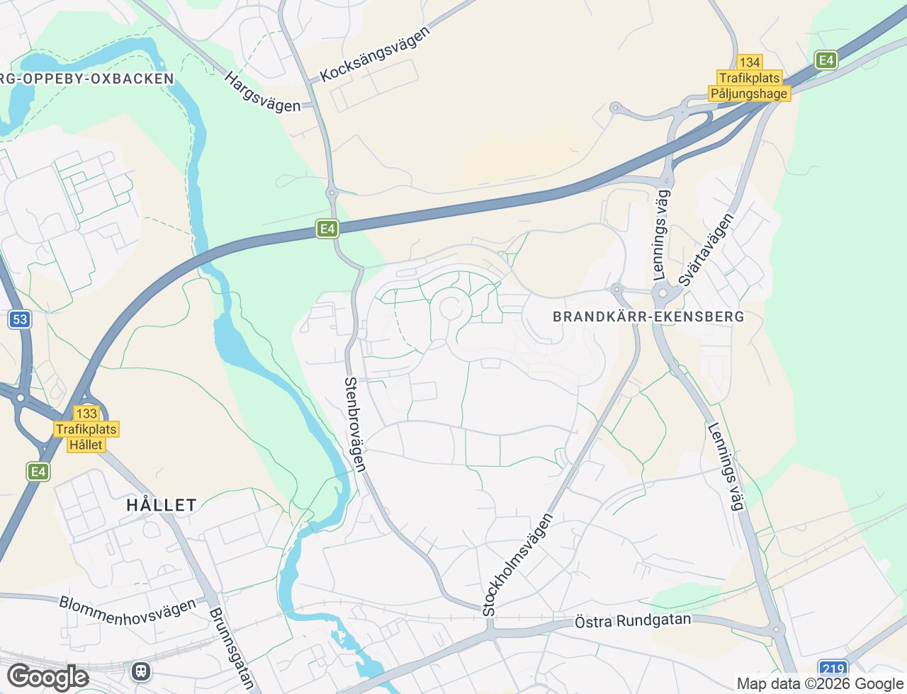 Karta över Mariebergsvägen 51 i 66 Nyköping