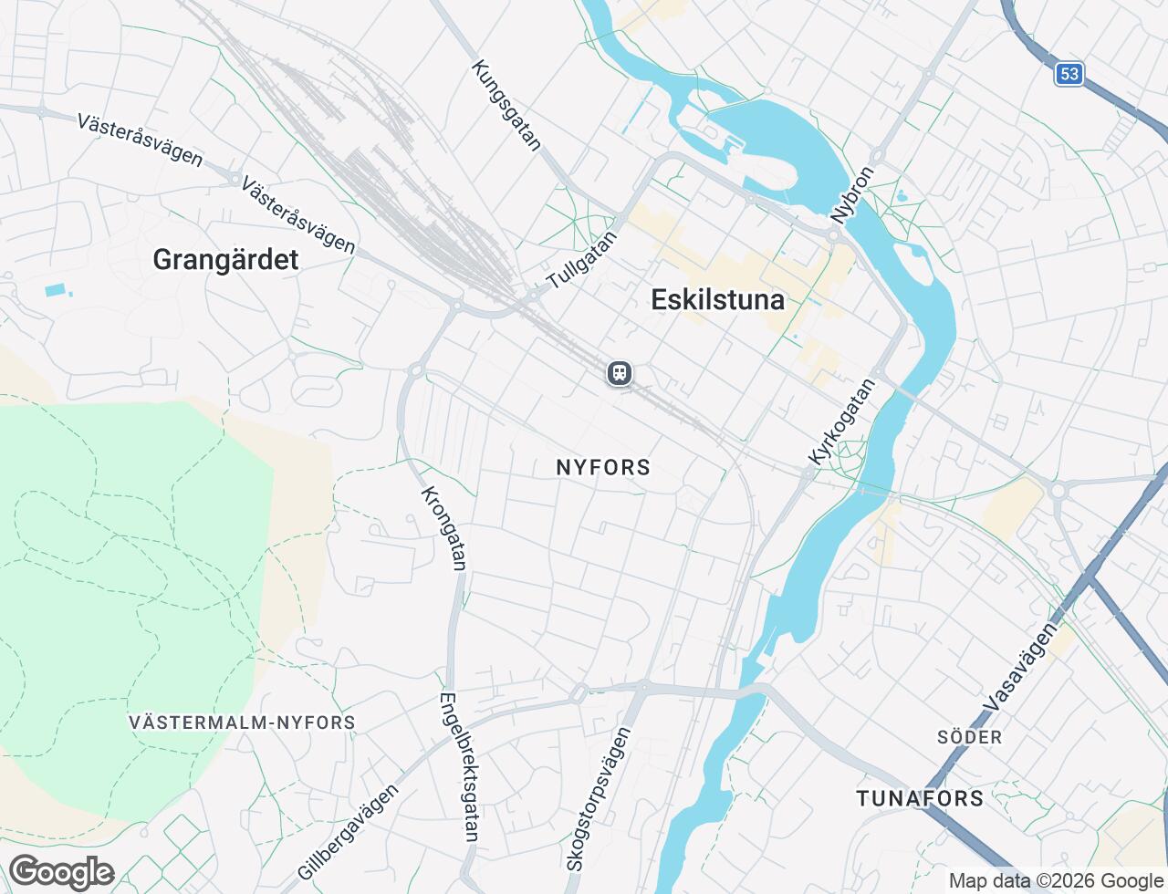Karta över Norra Brogatan 7 i 25 Eskilstuna