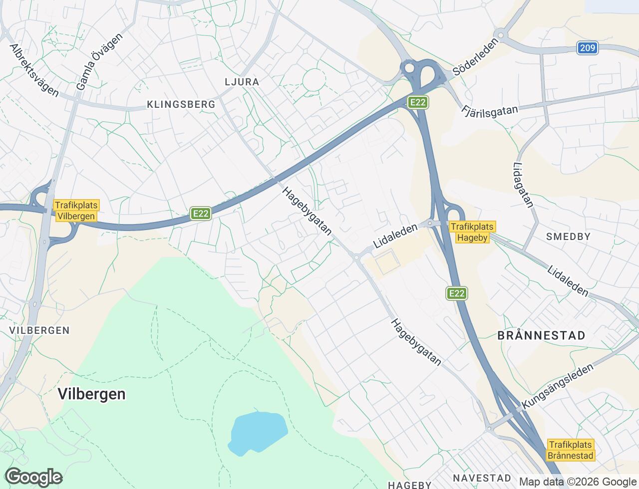 Karta över Bäckgatan 42 i 47 Norrköping