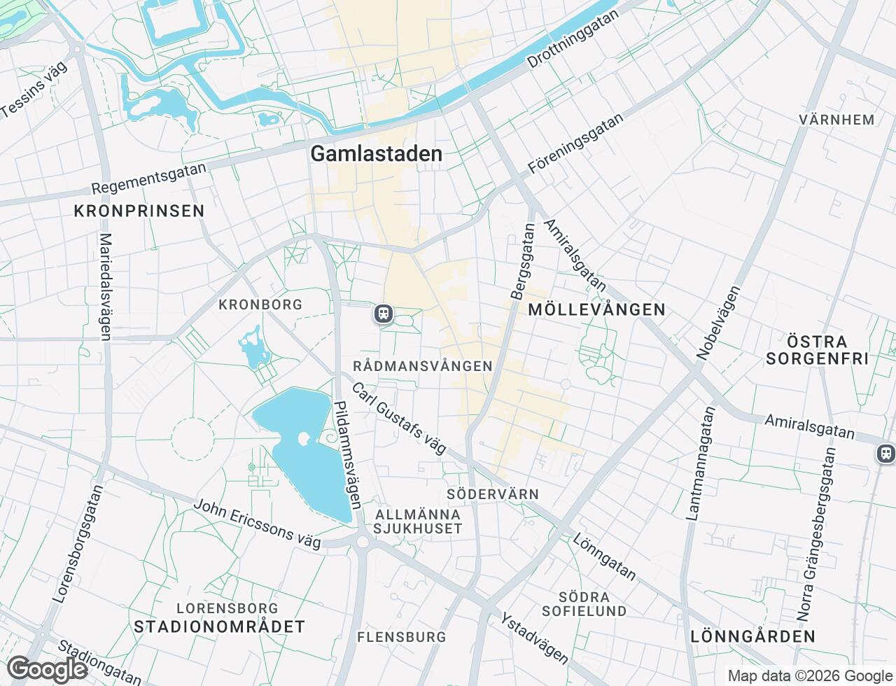 Karta över Möllevångstorget 24B i 20 Malmö