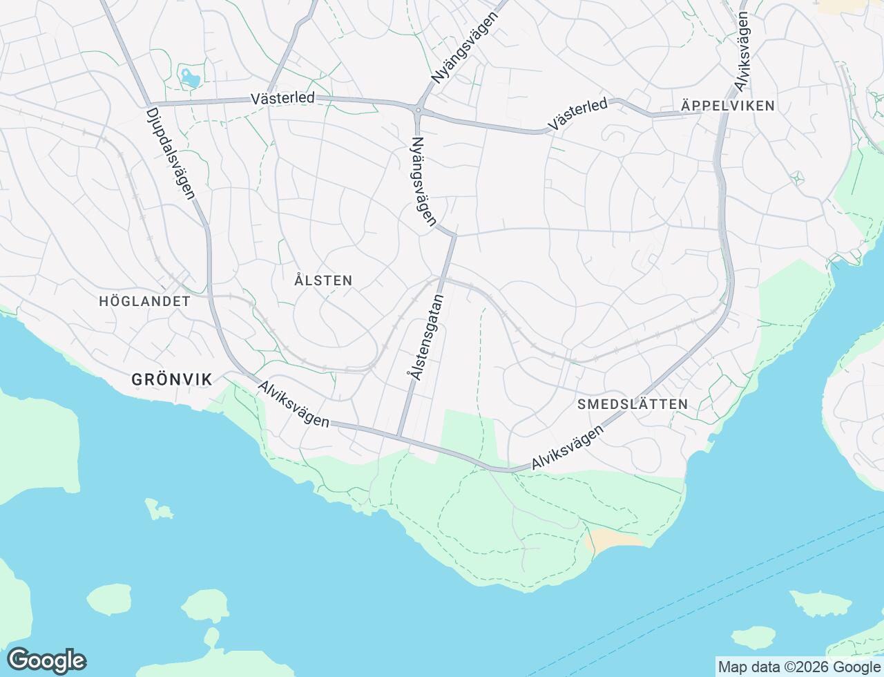 Karta över Storskogsvägen 6 i 65 Bromma