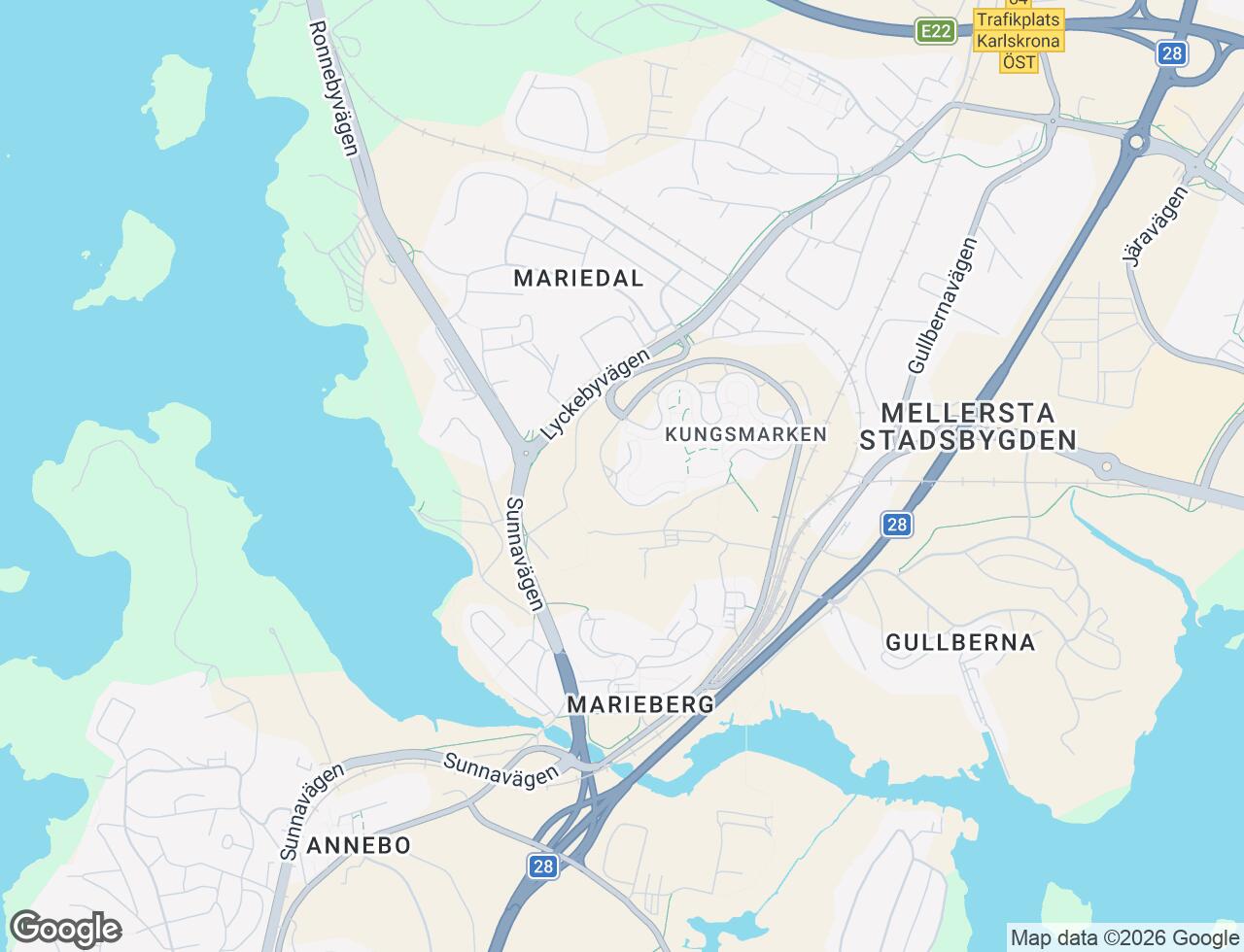 Karta över Kungsmarken i 95