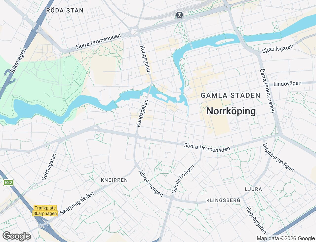Karta över Källvindsgatan 19 i 40 Norrköping