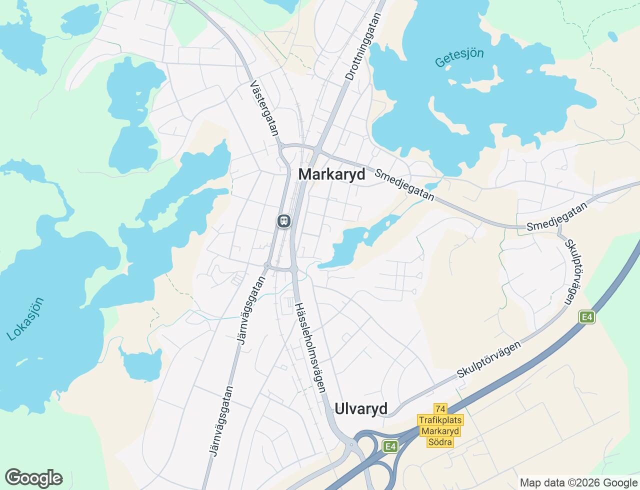 Karta över Kvarngatan 8A i 31 Markaryd
