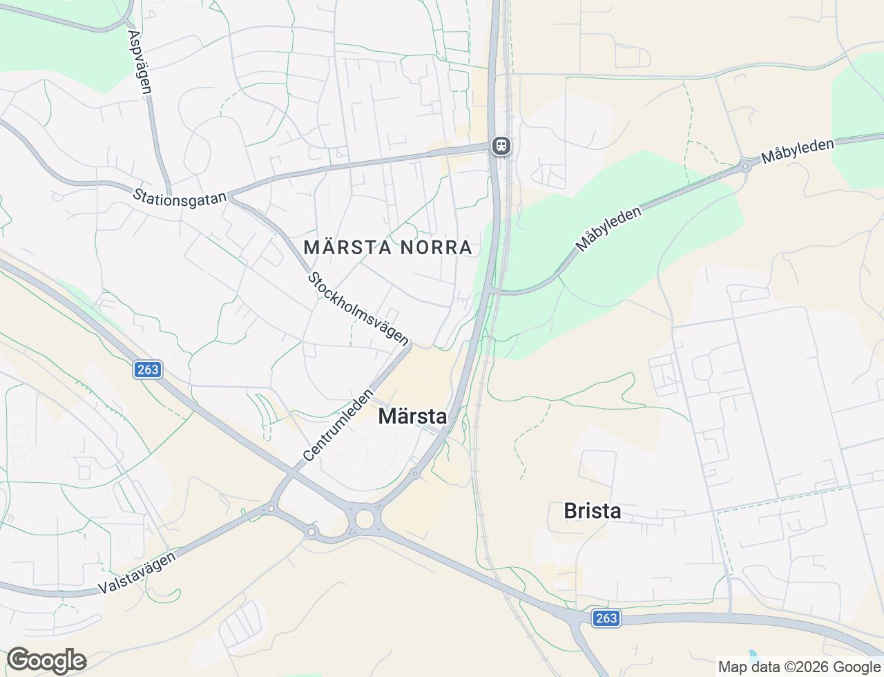 Karta över Södergatan 2B i 34 Märsta