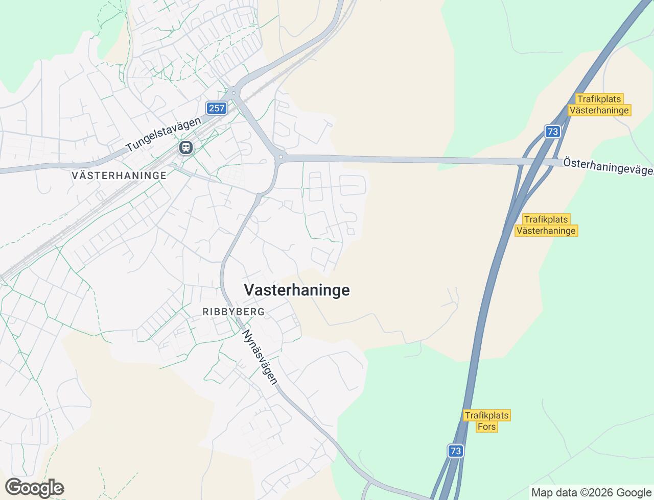 Karta över Ribby Allé 108B i 42 Västerhaninge