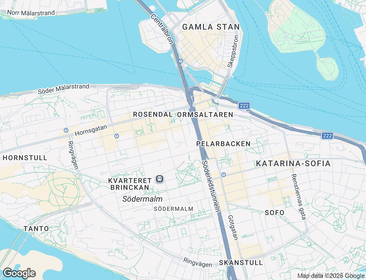 Karta över Kvarngatan 14 i 47 Stockholm
