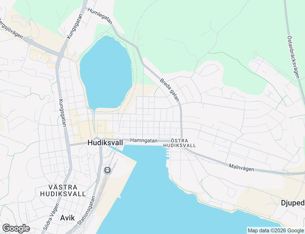 Karta över Skeppargatan 21 i 52 Hudiksvall