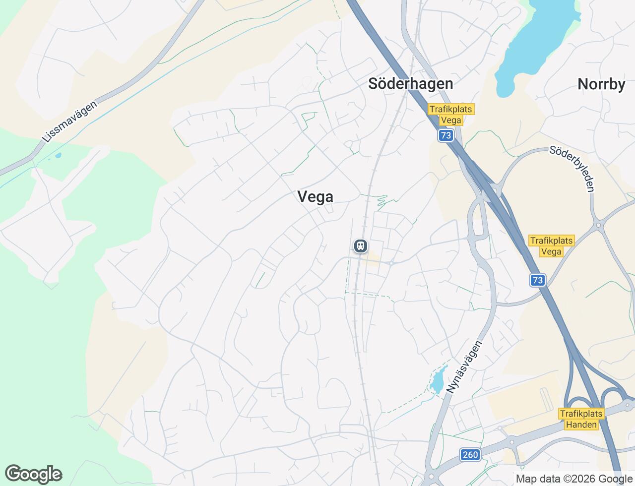 Karta över Vardövägen 44 i 57 Vega