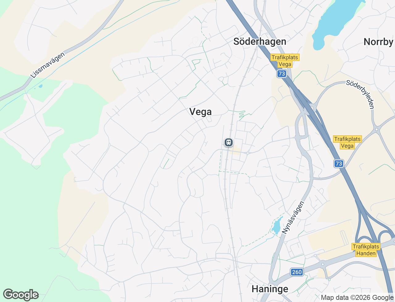 Karta över Vardövägen 48 i 57 Vega