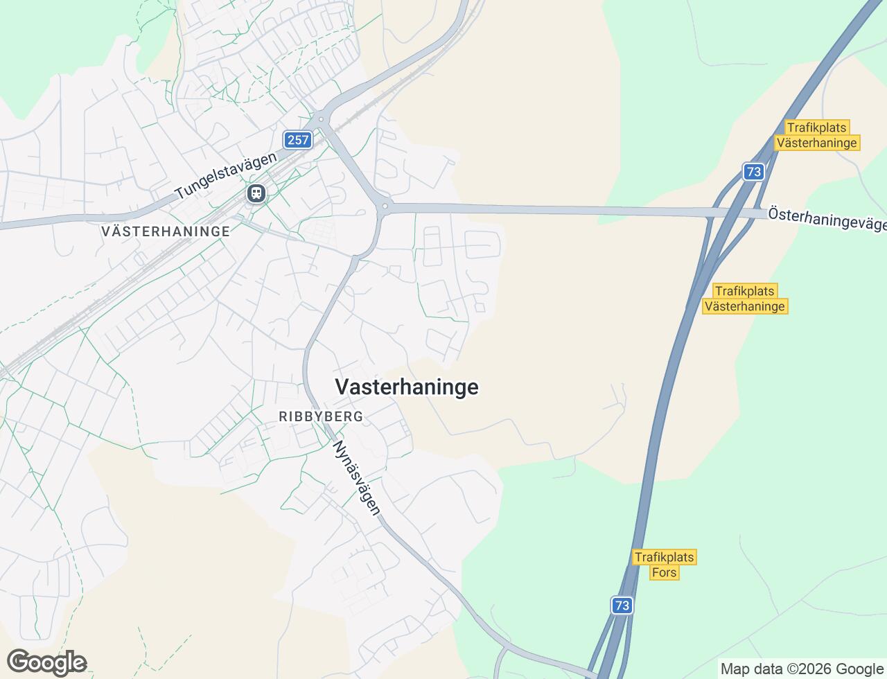 Karta över Ribby Allé 106B i 42 Västerhaninge