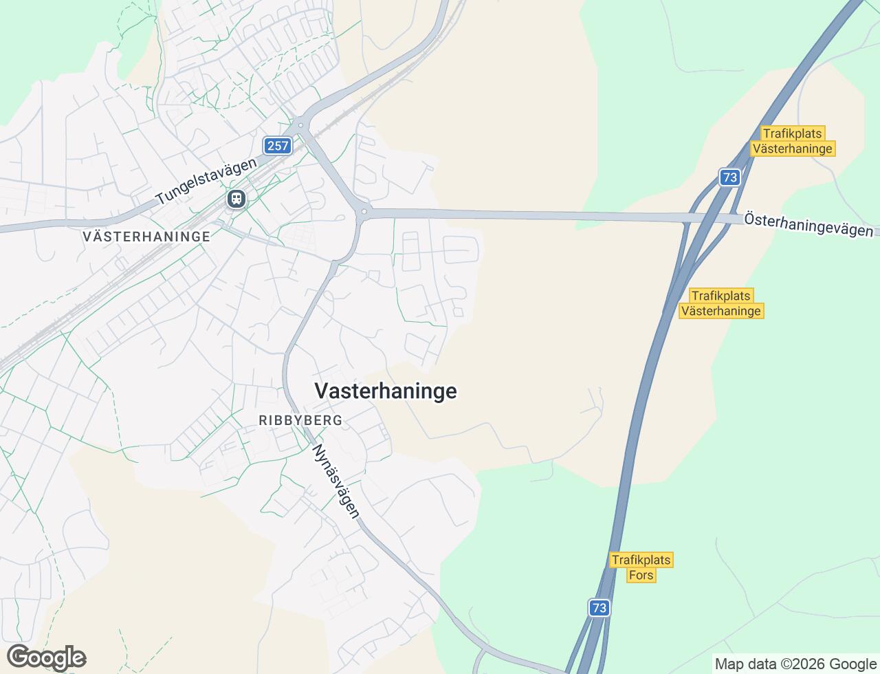 Karta över Ribby Allé 104a i 42 Västerhaninge