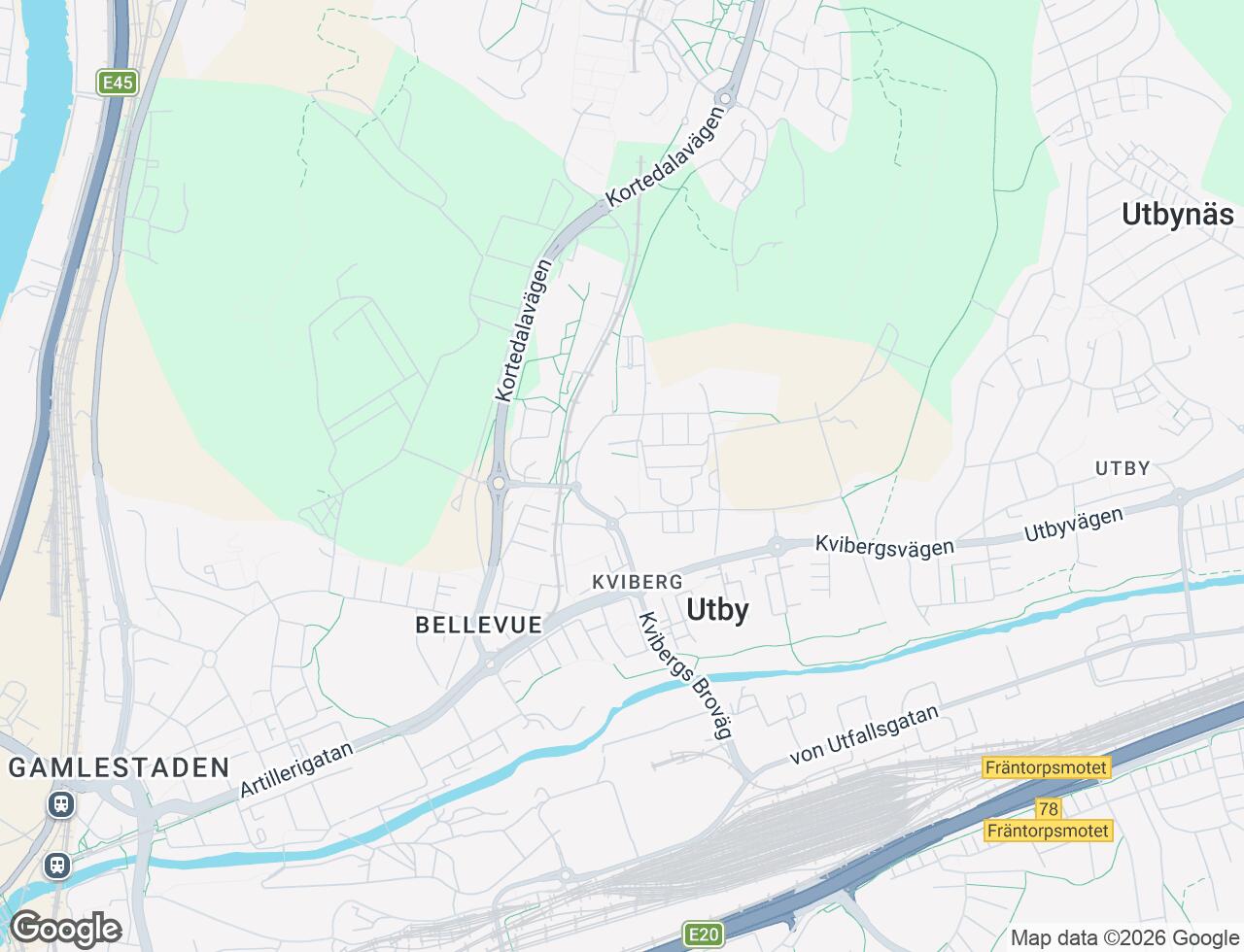 Karta över Luftvärnsvägen 8 i 27 Göteborg