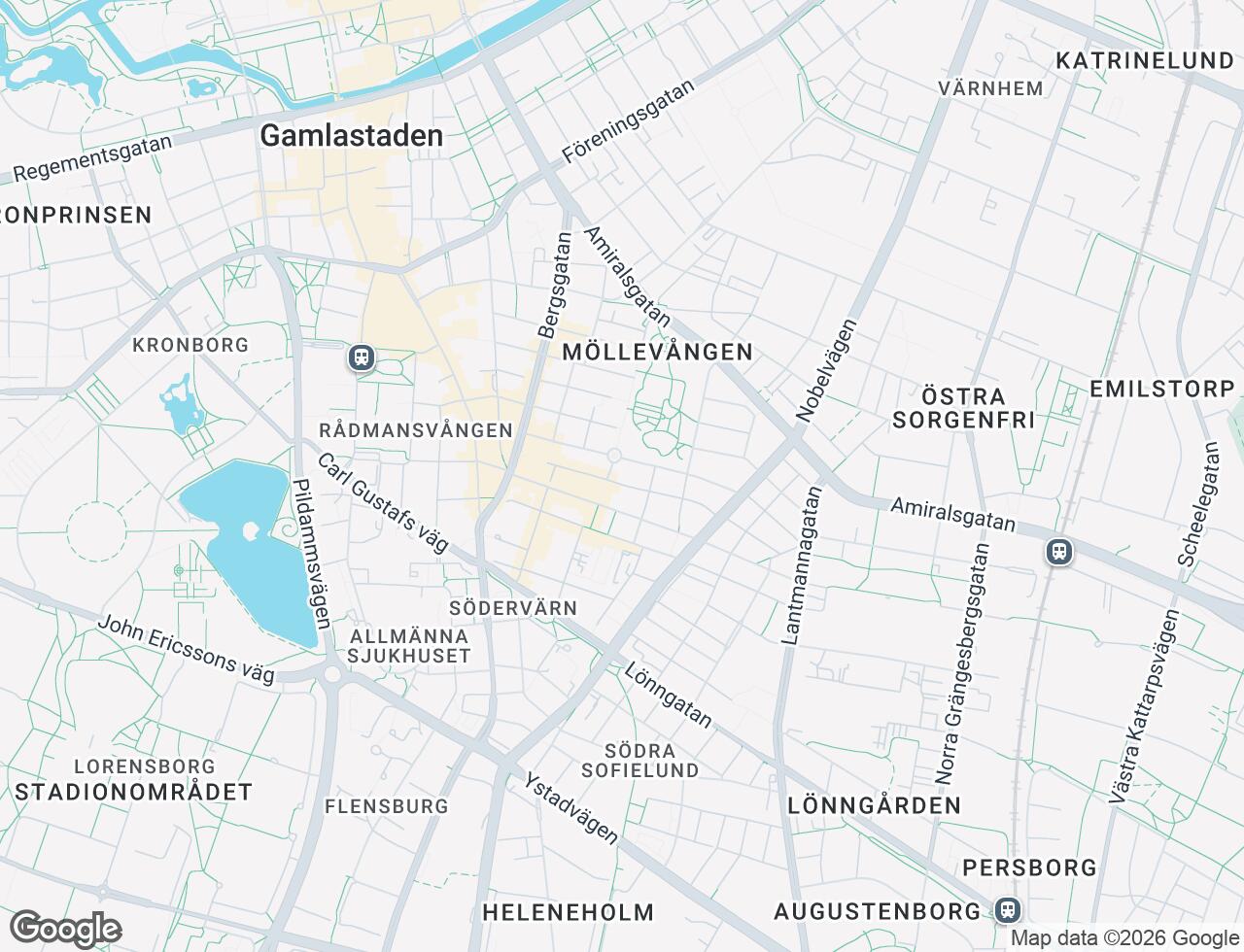 Karta över Simrishamnsgatan 22C i 23 Malmö