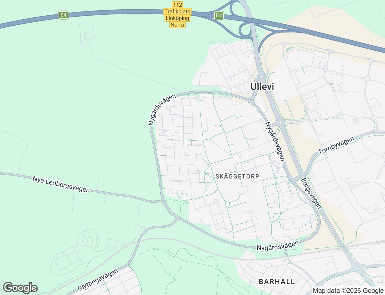 Karta över Fogdegatan 57 i 47 Linköping