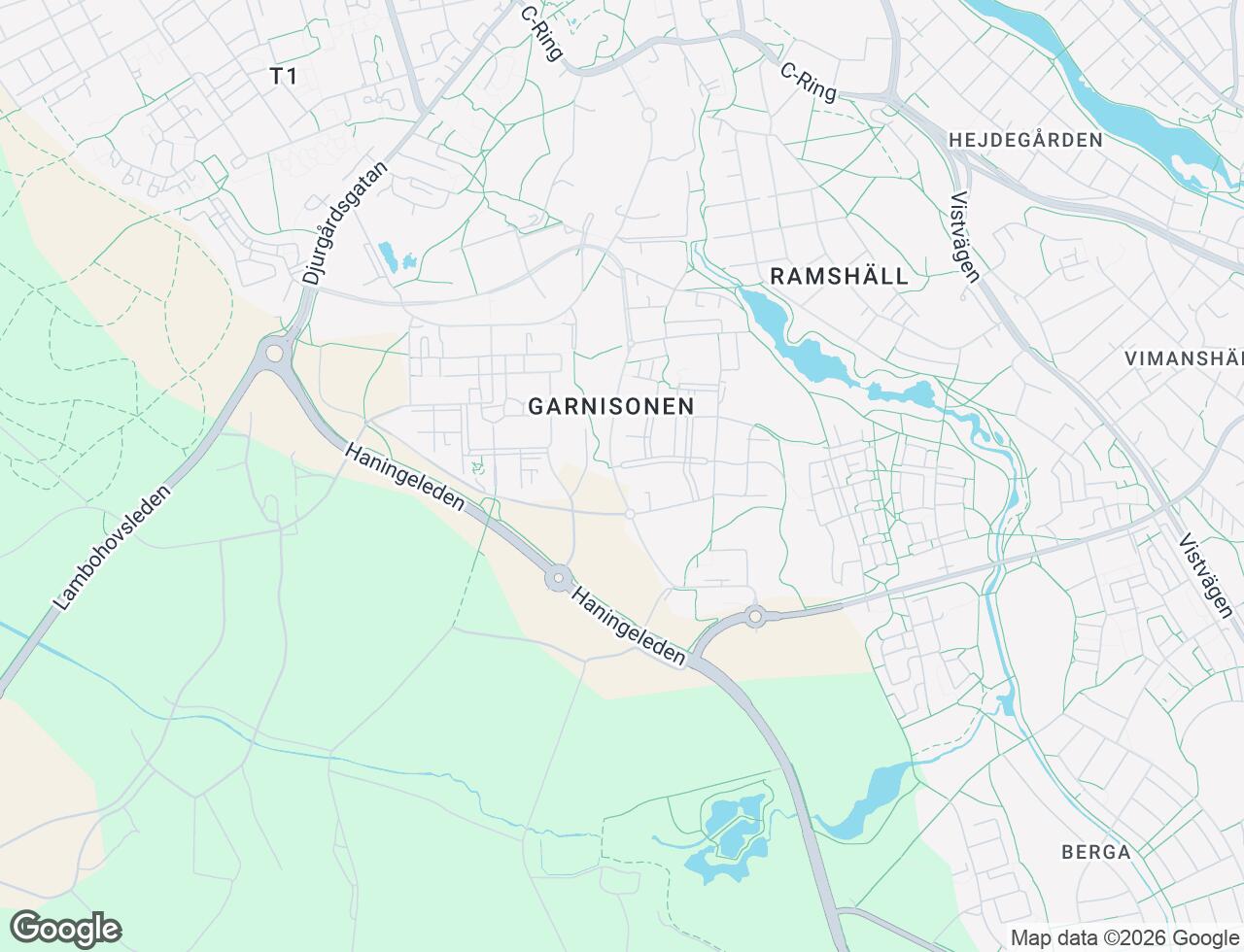 Karta över Garnisonsvägen 41 i 53 Linköping