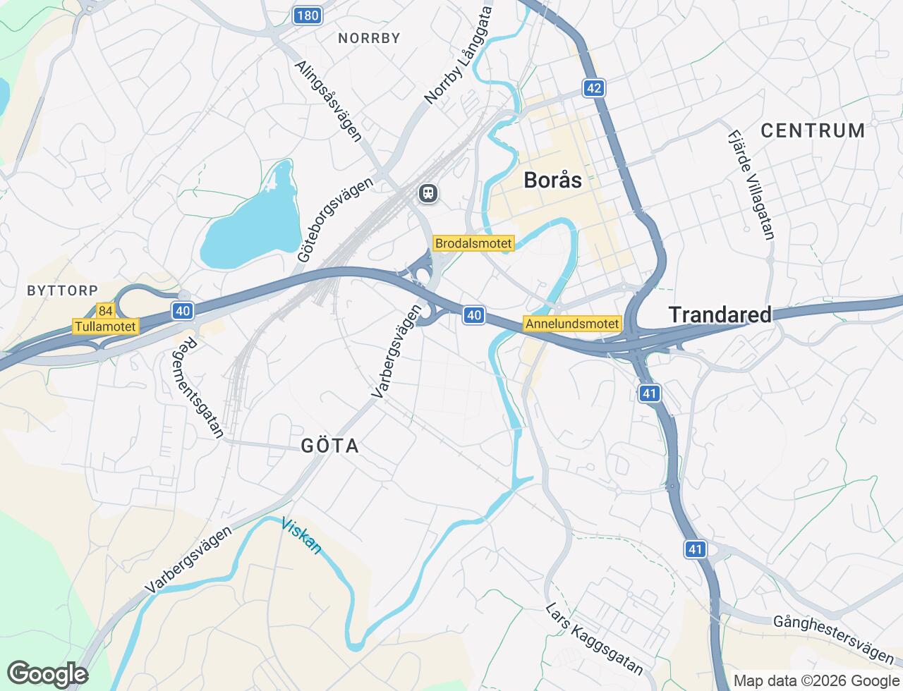 Karta över Kyrkogårdsgatan 9 i 30 Borås