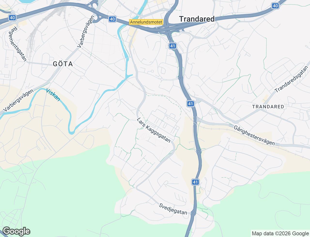 Karta över Lars Kaggsgatan 29 i 42 Borås