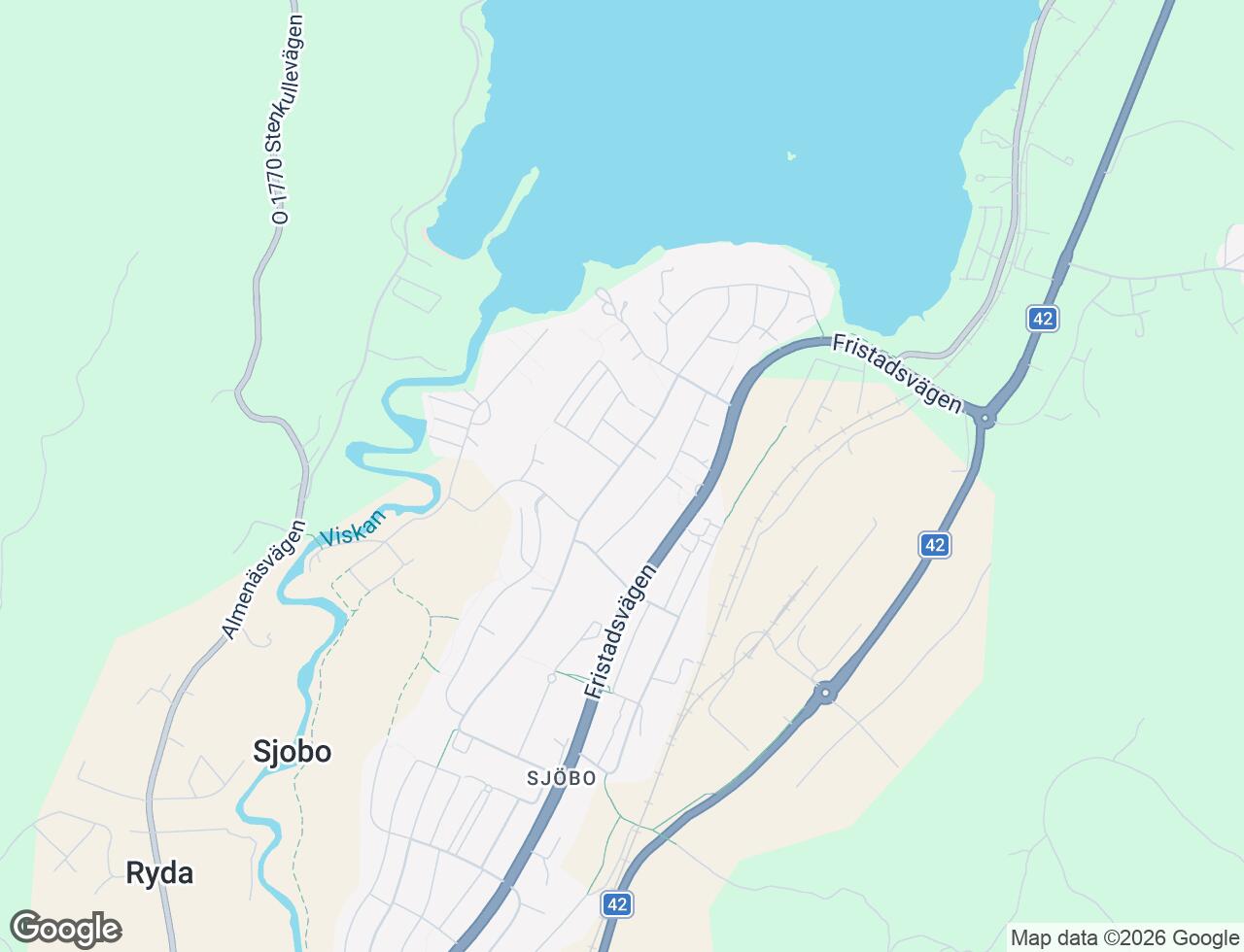 Karta över Norra Sjöbogatan 70 i 47 Borås
