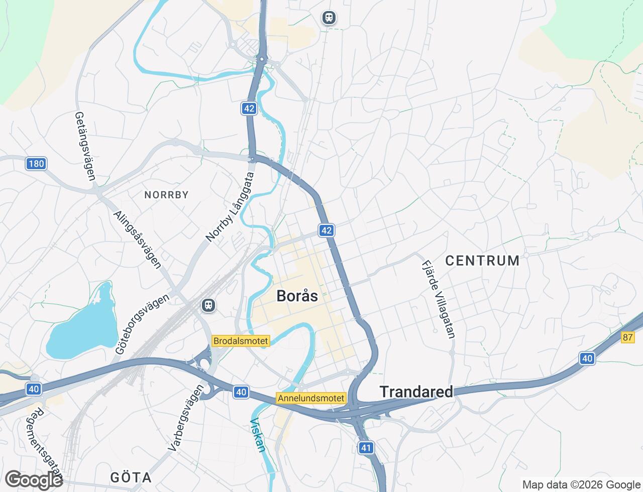 Karta över Skolgatan 17 i 33 Borås