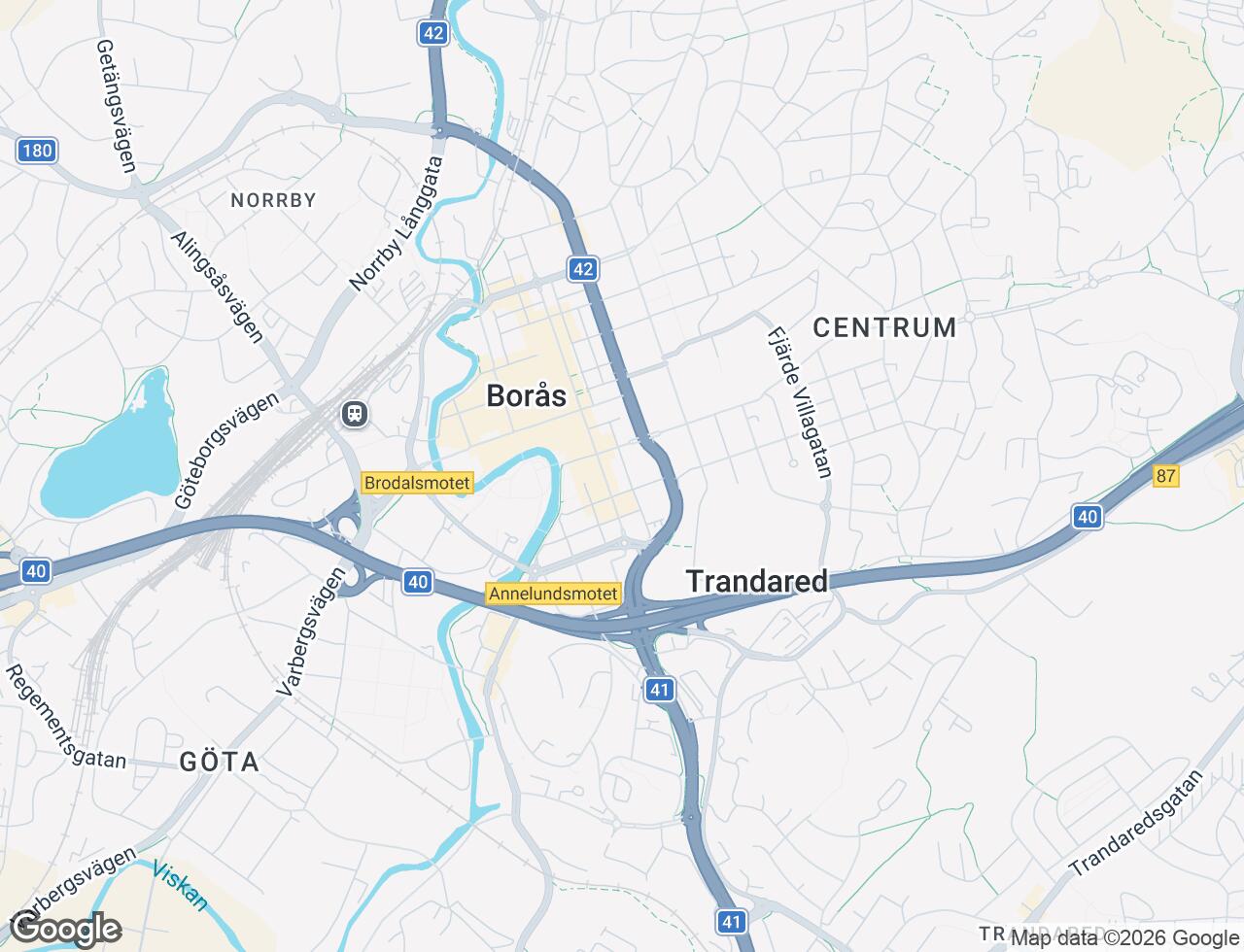 Karta över Sparregatan 10 i 36 Borås