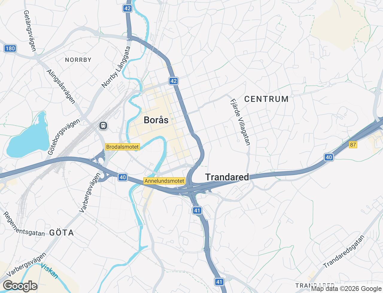 Karta över Sparregatan 11B i 36 Borås