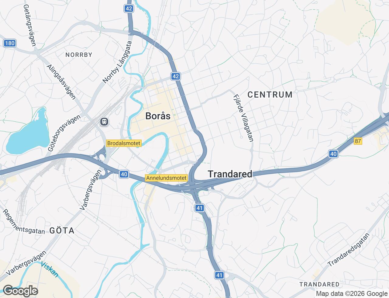 Karta över Sparregatan 15 i 36 Borås