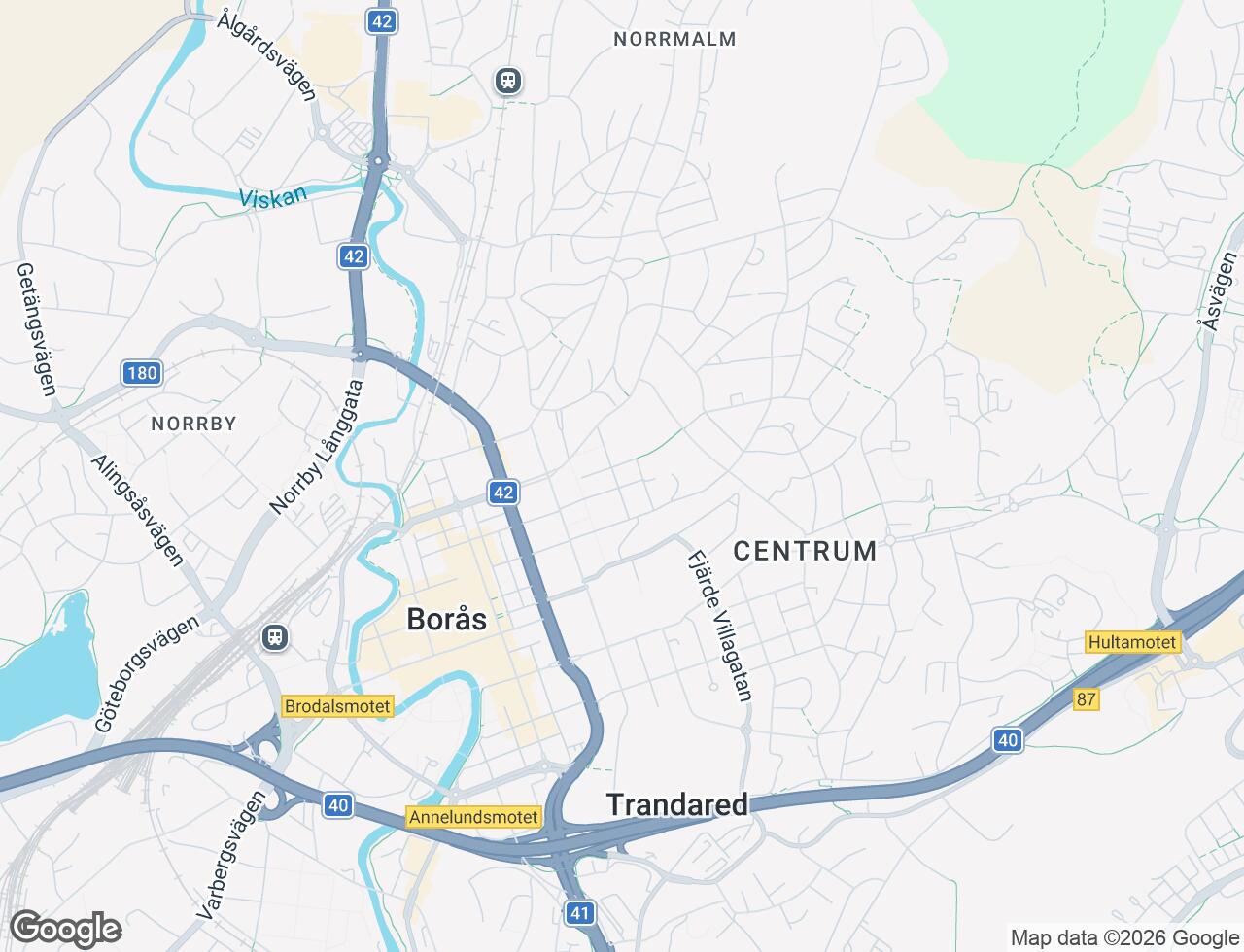 Karta över Tegnérgatan 11 i 43 Borås