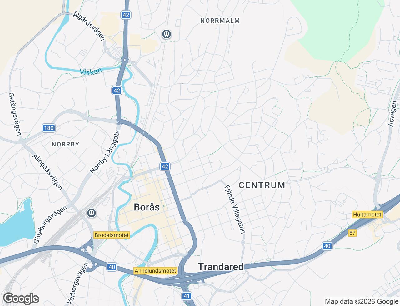 Karta över Tegnérgatan 3 i 43 Borås