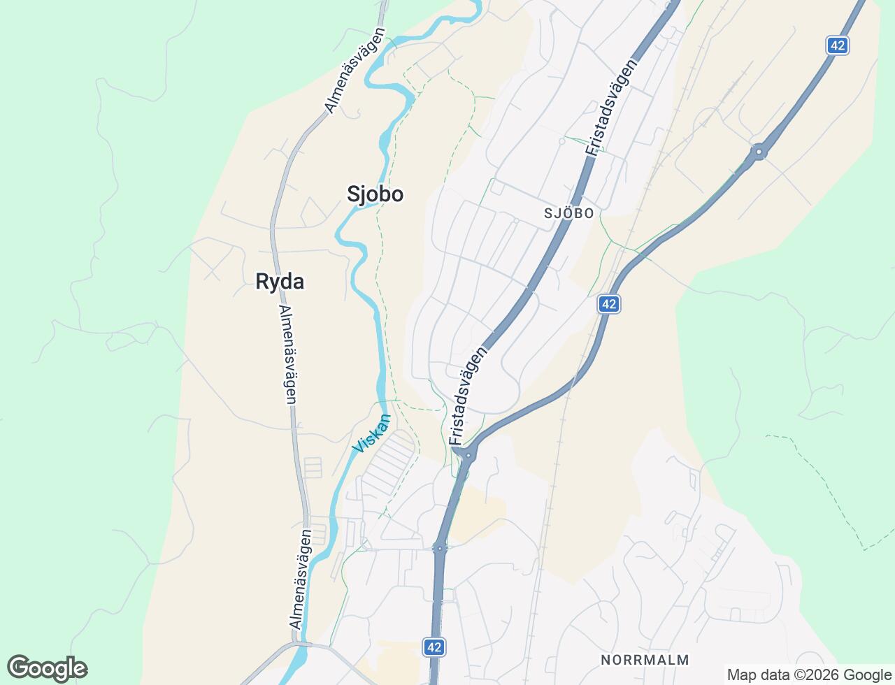 Karta över Tomtegatan 5B i 41 Borås