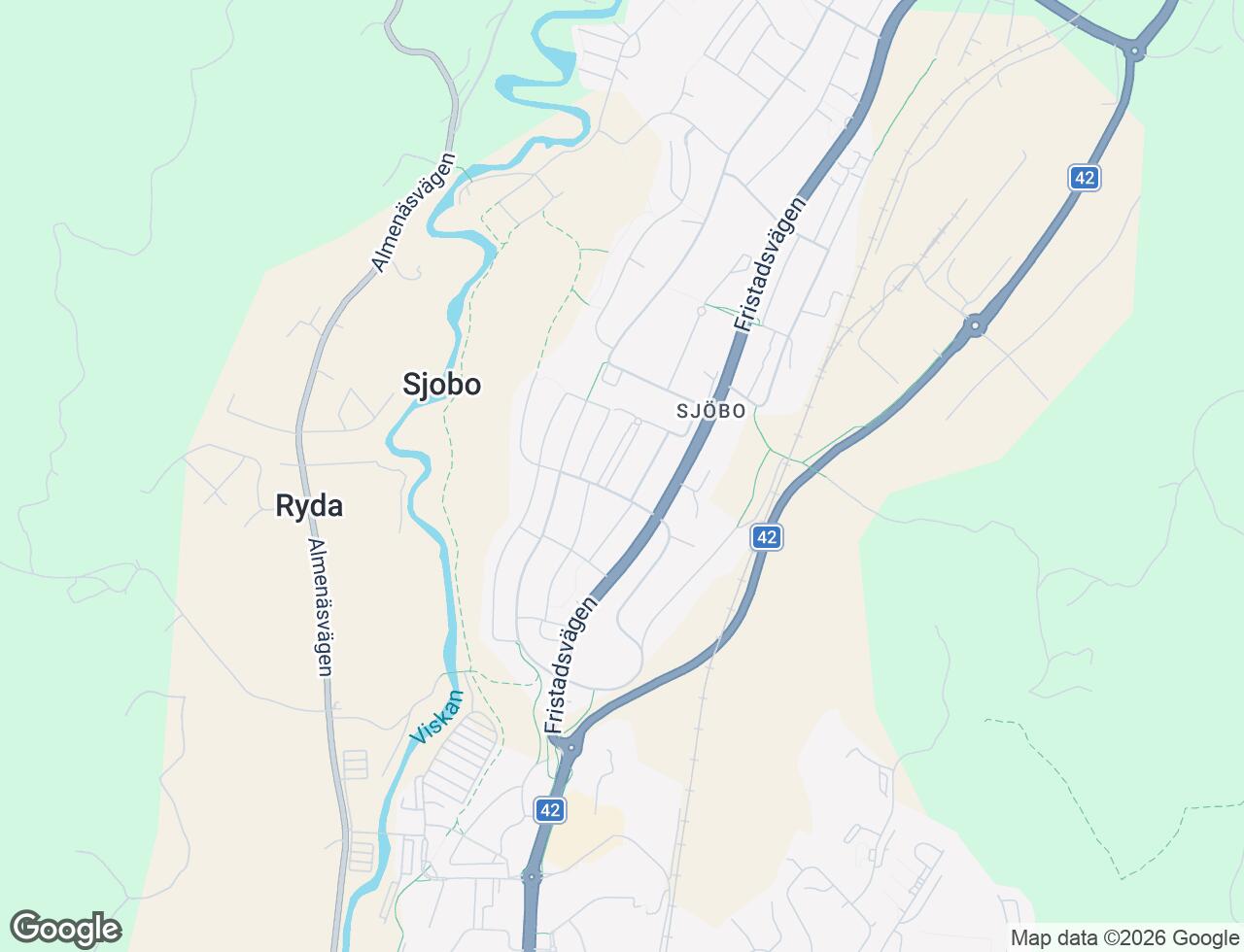 Karta över Tomteplatsen 4A i 42 Borås